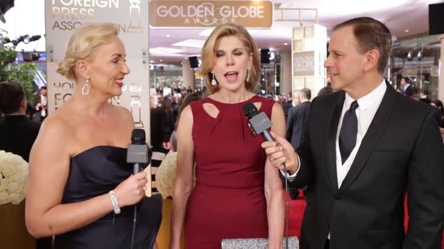 Christine Baranski On The HFPA Red Carpet Stage