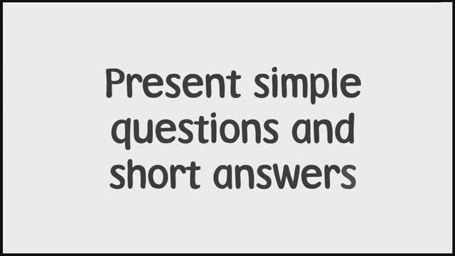 Harmonize Starter - Grammar: Present Simple questions and short answers (Unit 4) смотреть онлайн