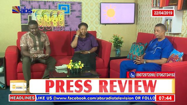 ABS TV Newspaper Review 22/04/2019 смотреть онлайн