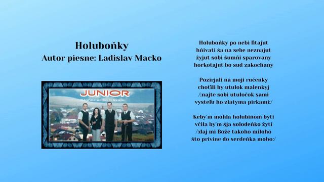 JUNIOR 1, Holuboňky, autor Ladislav Macko, Videorohaľ смотреть онлайн