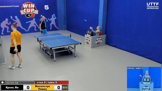 20:30 Кроль Ян 3-2 Васильчук Павел стол 5 ЮГ-3 09.10.20 смотреть онлайн