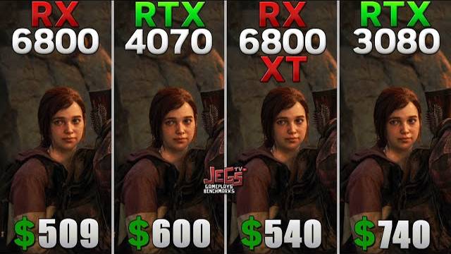 сравнение RX6800 Vs RTX4070 Vs RX6800XT Vs RTX3080