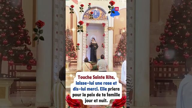 Touche Sainte Rita, laisse-lui une rose et dis-lui merci. #dieu #jesus #2024 #ndml #maria смотреть онлайн