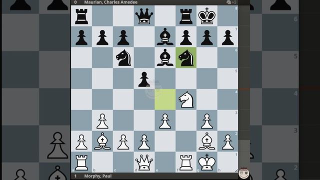 Morphy, Paul vs Maurian, Charles Amedee || Odds Nb1 Morphy-Maurian, New Orleans, LA 1869 смотреть онлайн