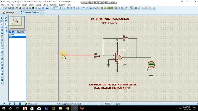 Rangkaian Linear Aktif Inverting Amplifier Calvina Izumi Ramadhan 1911012013 смотреть онлайн