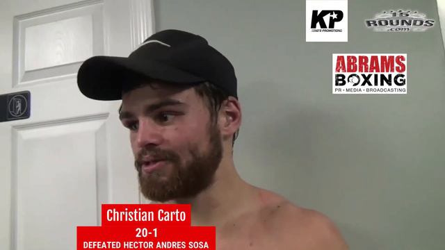 Christian Carto Talks After Win Over Hector Andres Sosa
