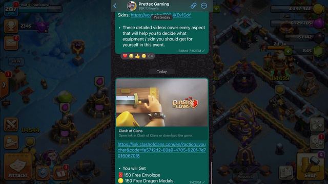Get FREE Dragon Medals in Clash of Clans - Claim Envelope Rewards in Dragon Festival Event Coc смотреть онлайн