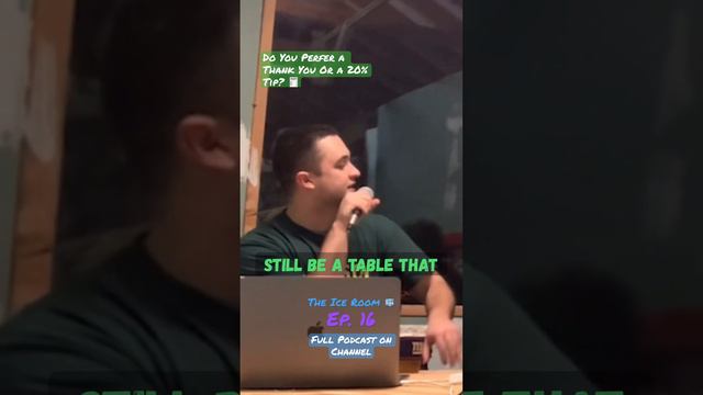 Do You Perfer a Thank You Or A 20% Tip #tipping #servermemes #clips The Ice Room Podcast Ep No. 16 смотреть онлайн