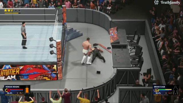 WWE PS4 - Roman Reigns vs Brain Cage Match |WWE 2K19 смотреть онлайн