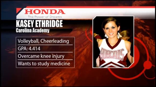 Kasey Ethridge - Carolina Academy - Honda Power Of Dreams