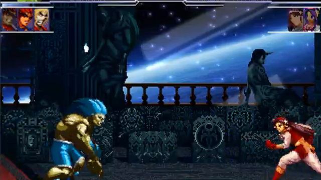 KOF Mugen Street Fighters (Vega,Blanka,Gouki,Violent Ken) vs Athena Team смотреть онлайн