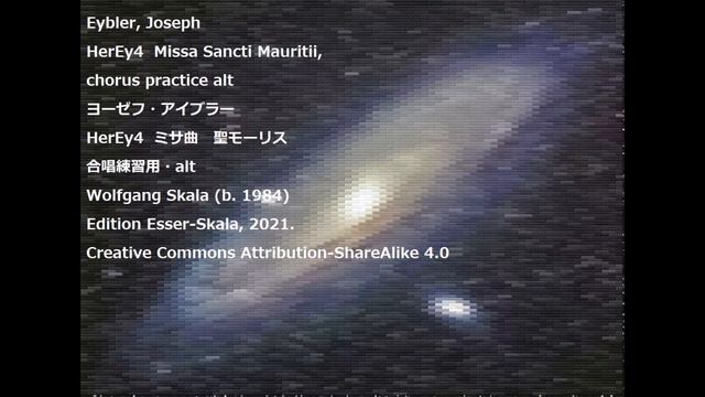 Eybler, Joseph HerEy4  Missa Sancti Mauritii,  chorus practice alt