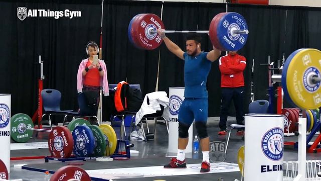 Daniyar Ismayilov 160kg Snatch 180kg Clean & Jerk Session 2015 World Weightlifting Championships
