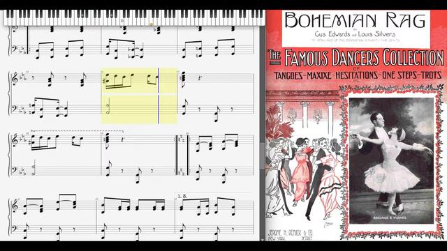 Bohemian Rag By Gus Edwards & Louis Silvers (1914, Ragtime Piano)