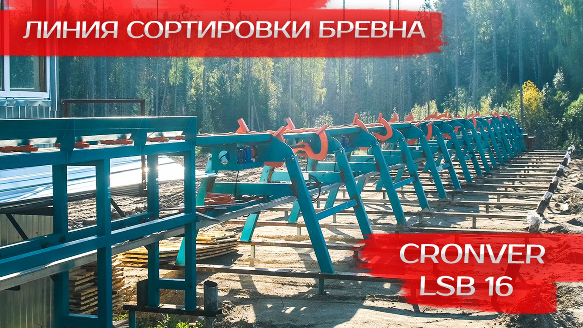 Линия сортировки бревна Cronver LSB 16 смотреть онлайн