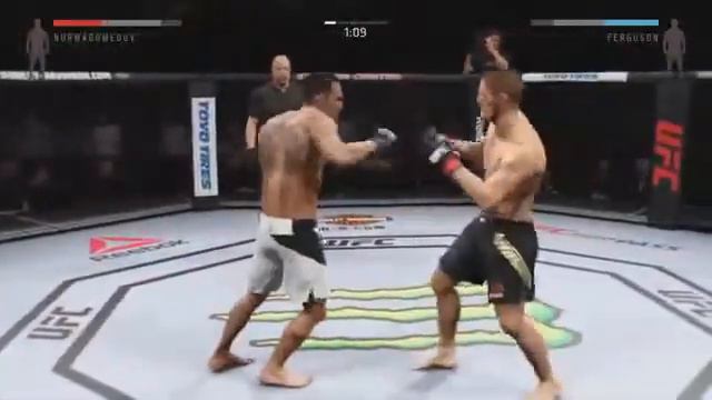 EA Sports UFC 2 Хабиб Нурмагомедов против Тони Фергюсона смотреть онлайн