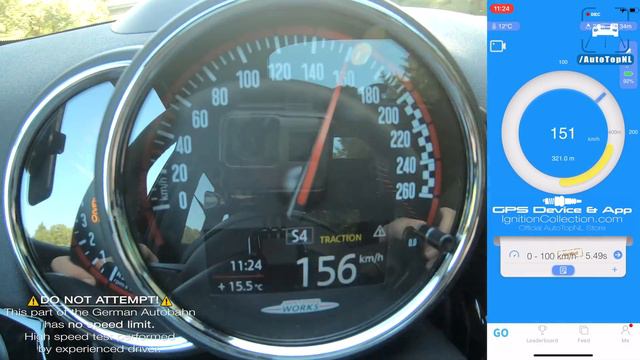 MINI COUNTRYMAN JCW 306HP ACCELERATION & TOP SPEED 0-255km/h by autotopnl