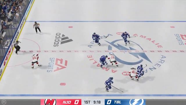 NHL® 21 New Jersey Devils vs Tampa Bay Lightning Gameplay смотреть онлайн