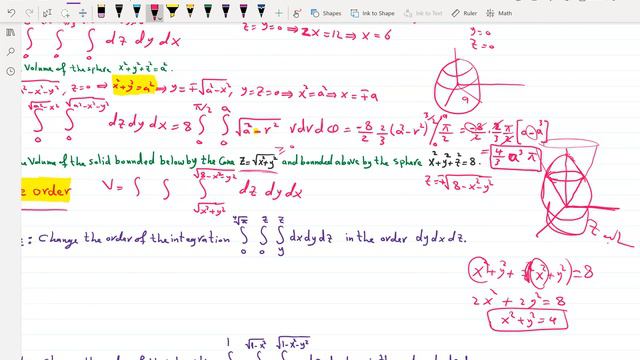 4.3 Triple integrals ( Volume, cylindrical and spherical coordinates) смотреть онлайн