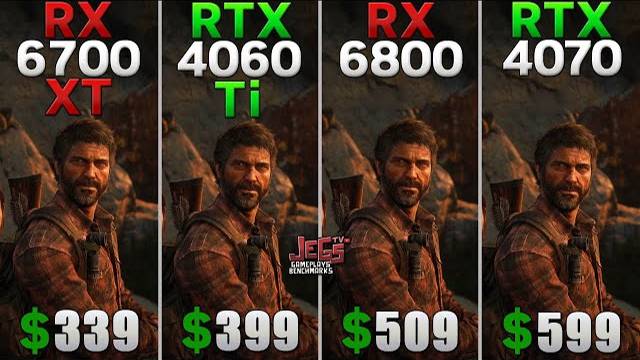 сравниваем RX6700XT  Vs RTX4060TI Vs RX6800 Vs RTX4070