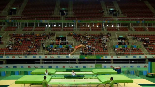 YUDIN Andrey (RUS) - 2016 Olympic Test Event, Rio (BRA) - Qualification Trampoline Routine 1 смотреть онлайн
