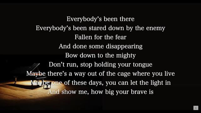 【Piano Karaoke Instrumental】Brave / Sara Bareilles【Original Key】