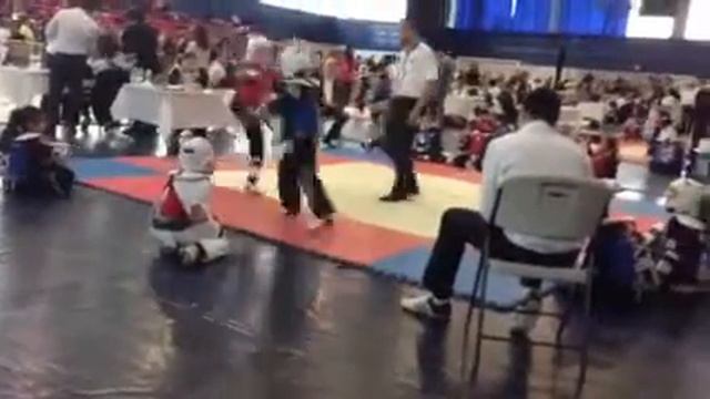 Julia (in red) sparring at United Taekwondo Tournament смотреть онлайн