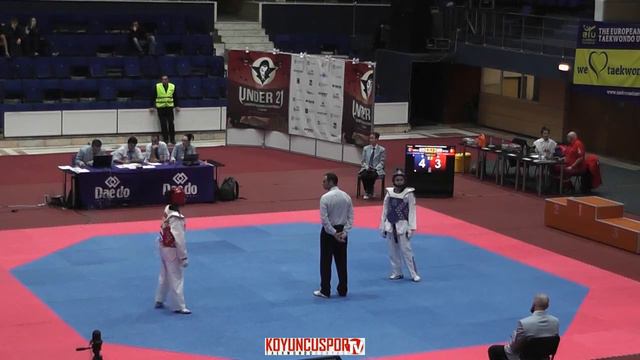 62kg Ana CLUCHITU MDA vs ROU BAJKO,Izabella (-21 European TKD Championships 2015) смотреть онлайн