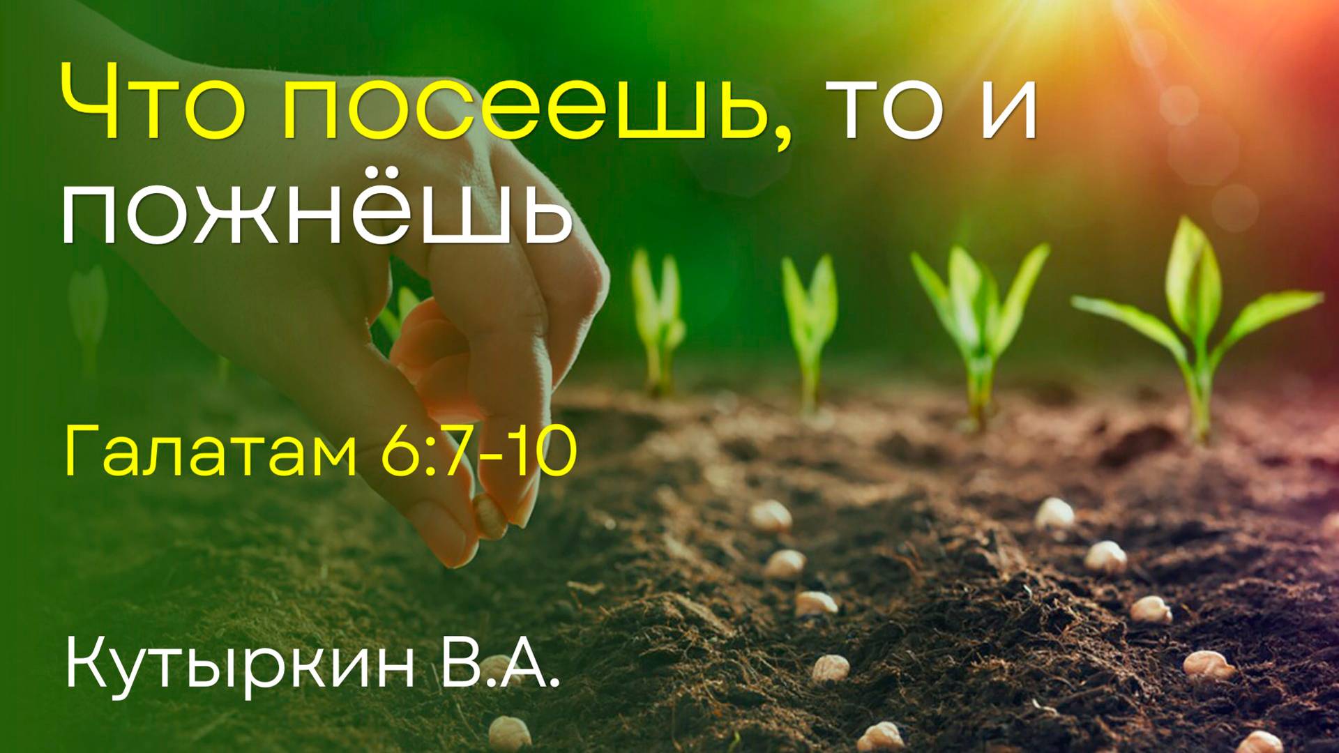 Что посеешь, то и пожнёшь! | Кутыркин В.А. смотреть онлайн
