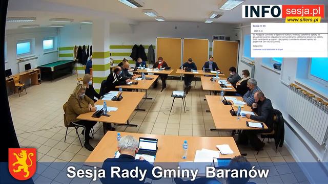 XX Sesja Rady Gminy Baranów