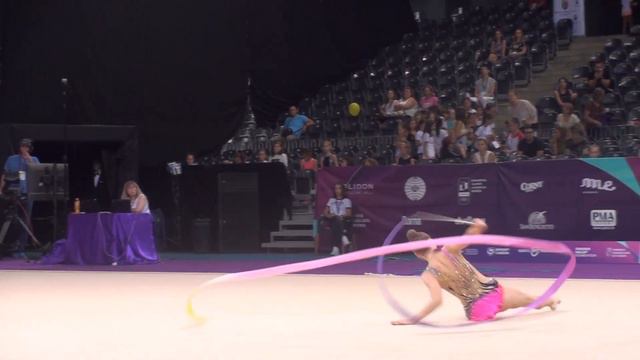Malgorzata Roszatycka POL Ribbon AA World Challenge Cup Cluj 24 August 2019 смотреть онлайн