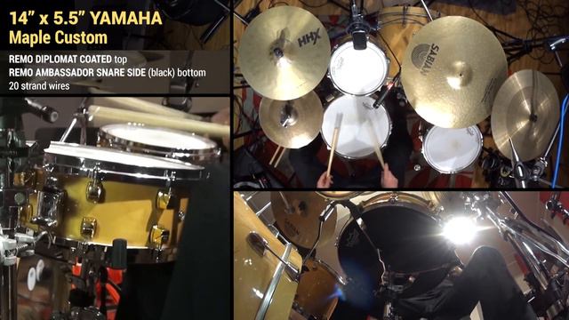 5 Yamaha snare drums: BRASS David Garibaldi; STEEL Jimmy Chamberlin; Nouveau; Maple Custom смотреть онлайн