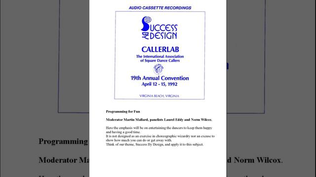 1992 CALLERLAB Conv Programming For Fun смотреть онлайн