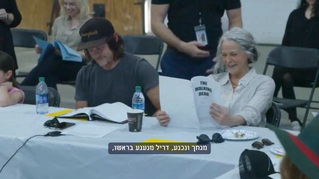 Norman Reedus , Melissa McBride at table reading for TWD Season 10 Premiere смотреть онлайн