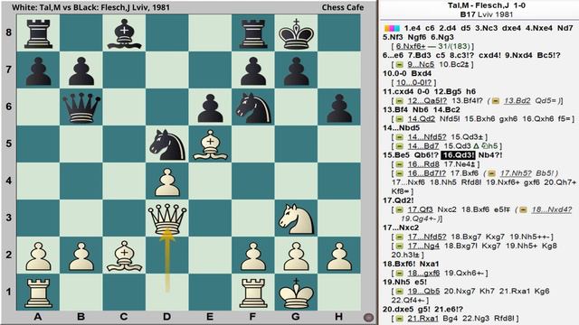 Mikhail Tal's Brilliant Games Tal Vs Flesch 1981 Caro-Kann Defense