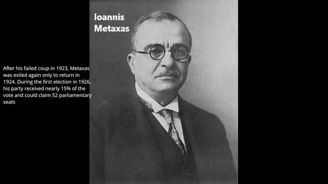 Ioannis Metaxas' Political And Military Career