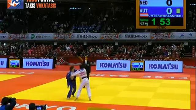 Judo Grand Slam Tokyo 2014 -63kg VAN EMDEN (NED) vs. UNTERWURZACHER (AUT) смотреть онлайн