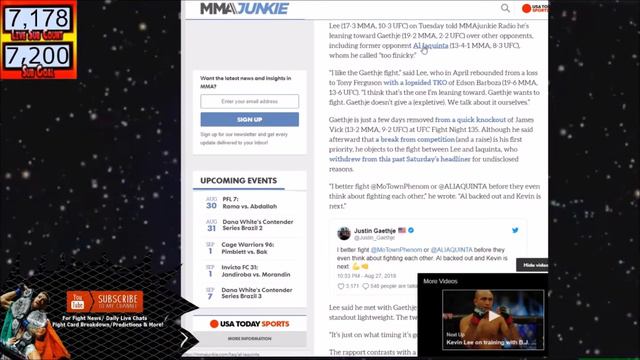 Kevin Lee wants Dillon Danis in $100k Jiu Jitsu Match, Prefers to Fight Gaethje over Iaquinta смотреть онлайн