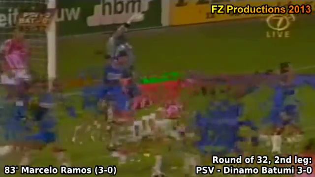 Cup Winners Cup 1996-1997, Round of 32 (2nd leg): PSV Eindhoven - Dinamo Batumi 3-0 (M.Ramos goal) смотреть онлайн