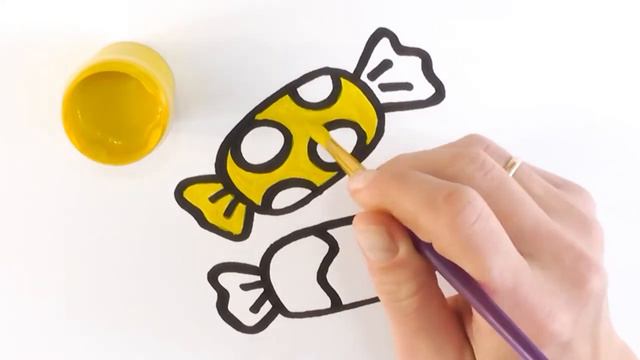 Как нарисовать конфеты. Научимся рисовать несложные раскраски своими руками смотреть онлайн