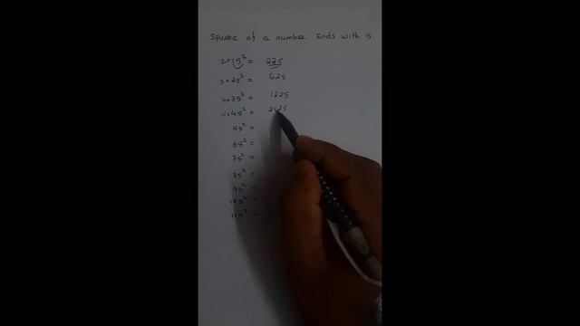Square Of A Number Ends With 5.Easy Method.