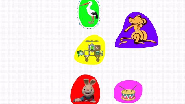 Mobile 3d EP418 Mouse Toy Drum Bunny Stork Vehicle