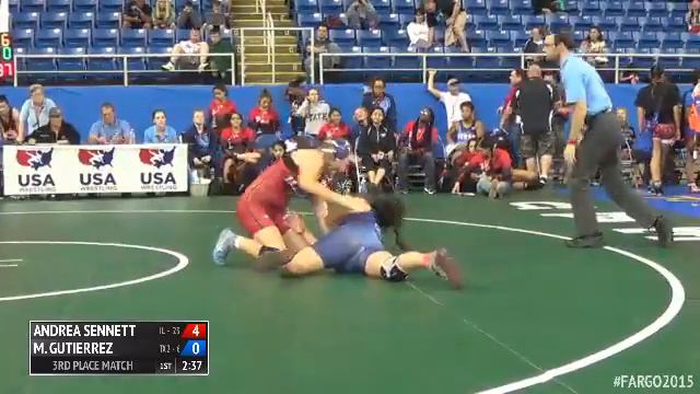 159 3rd Place - Maikah Gutierrez (Texas 2) vs. Andrea Sennett (Illinois) смотреть онлайн