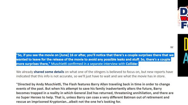 THE FLASH Director Says Movie "Honored" Zack Snyder's DCEU BUT He Hasn't Watched It смотреть онлайн