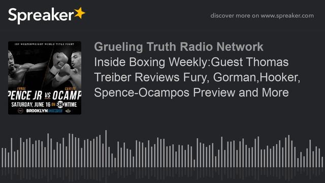 Inside Boxing Weekly:Guest Thomas Treiber Reviews Fury, Gorman,Hooker, Spence-Ocampos Preview and M смотреть онлайн