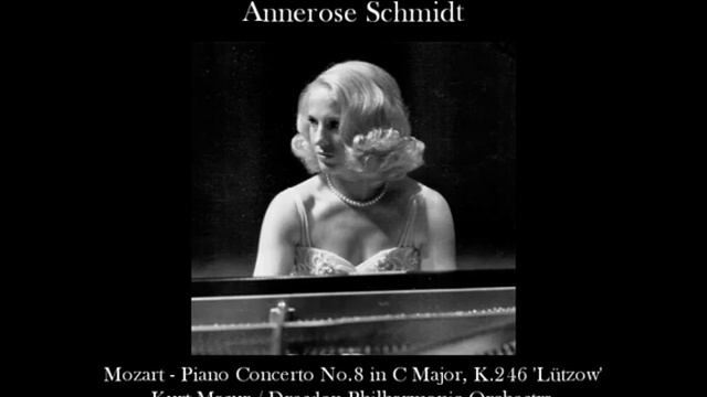 Annerose Schmidt Mozart - Piano Concerto No.8 Kurt Masur Dresden PO смотреть онлайн