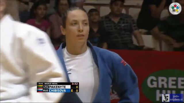 Judo 2014 Grand Slam Baku: Pakenyte (LTU) - Chibisova (RUS) [+78kg] bronze смотреть онлайн