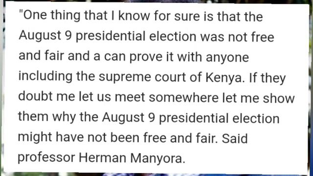Herman Manyora:I Can Tell You This For Free The August 9 Presidential Election Was Not Free And Fai смотреть онлайн