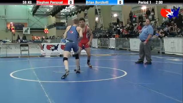 Stephen Persaud vs. Brian Burchett at 2013 ASICS FILA Cadet Nationals - GR смотреть онлайн