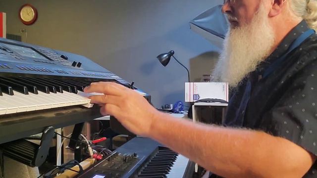 Roland Juno DS Control Playback Of Yamaha A5000 Oriental Via MIDI Note - 